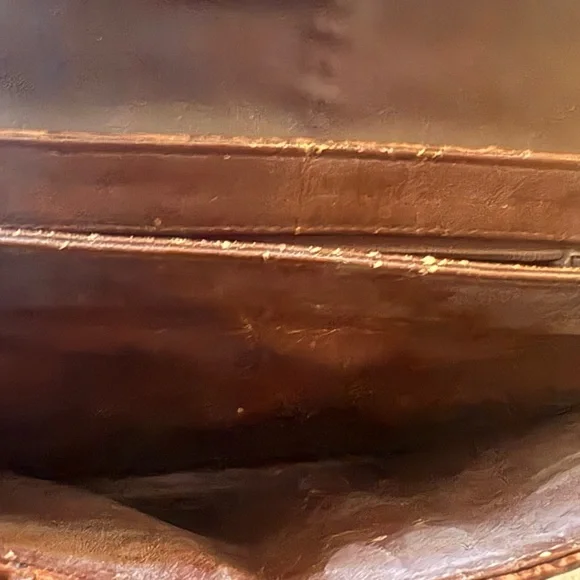 Vintage Neiman Marcus Snakeskin Leather Envelope Bag in Brown - Picture 7 of 8